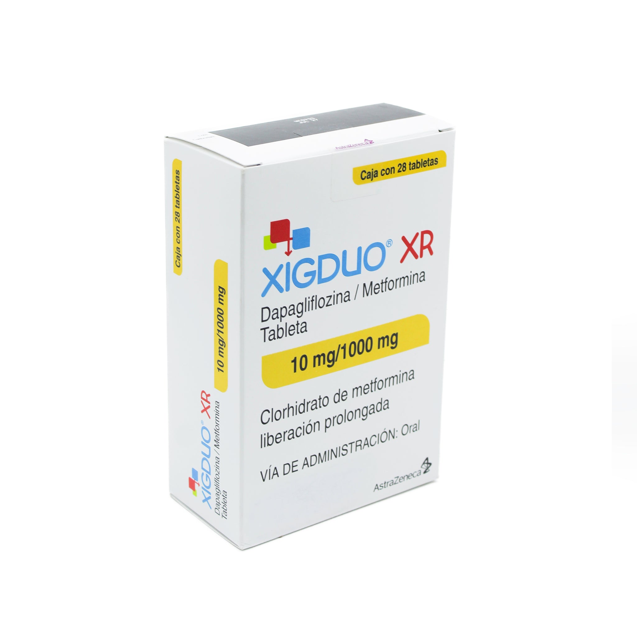 Xigduo XR 10 mg / 1000 mg Dapaglifozina / Metformina Caja con 28 Tabletas - Zuca MedLine