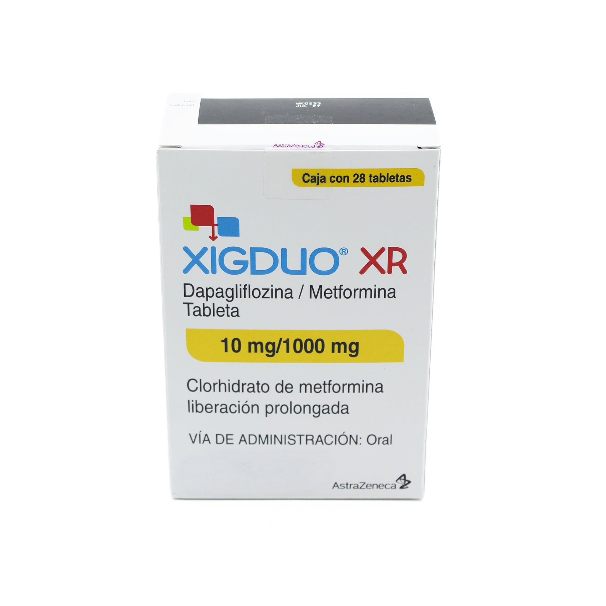 Xigduo XR 10 mg / 1000 mg Dapaglifozina / Metformina Caja con 28 Tabletas - Zuca MedLine