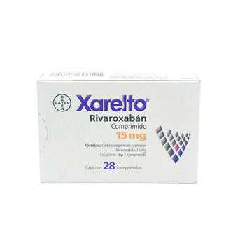 compare product Xarelto 15 mg Caja C/ 28 comprimidos Rivaoxabán
