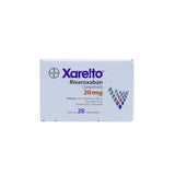 Xarelto Rivaroxabán 20 mg, Caja con 28 comprimidos