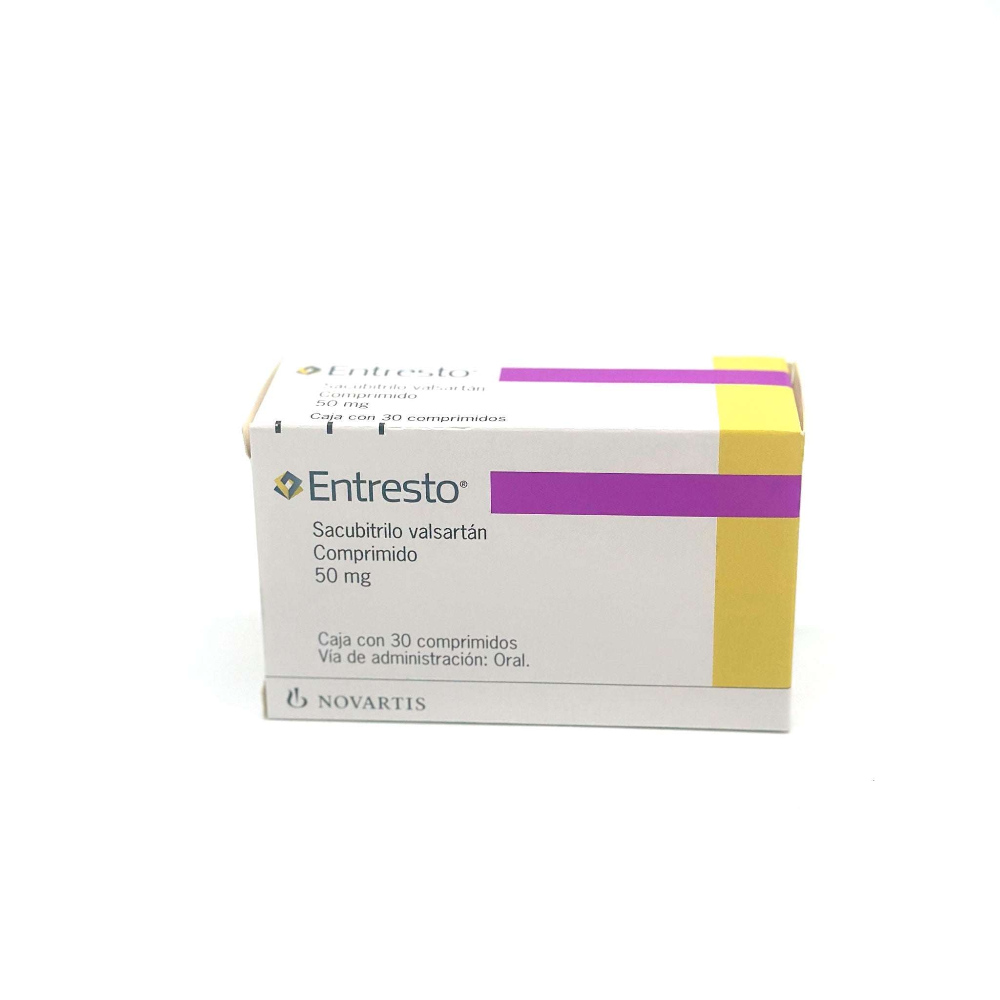 Entresto 50 mg Caja C/ 30 comprimidos Sacubitrilo valsartán - Zuca MedLine
