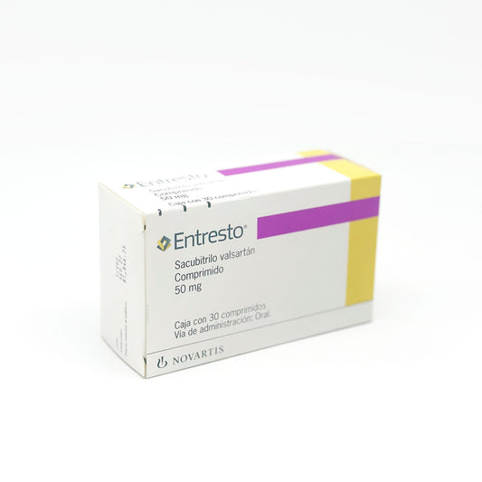 Entresto Sacubitrilo Valsartán 50mg 30 comprimidos