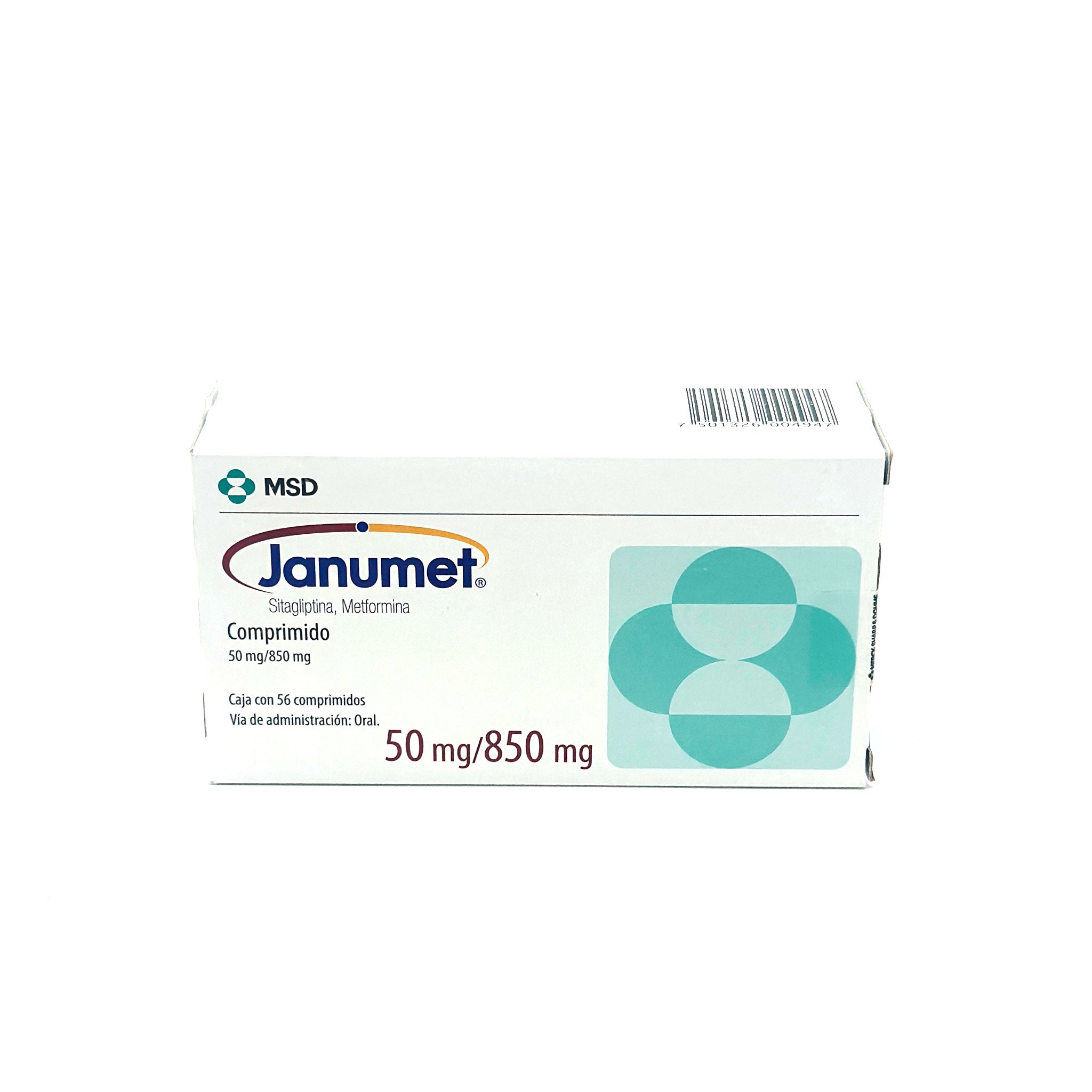 Janumet 50mg / 850 mg Caja C/ 56 comprimidos Sitagliptina - Zuca MedLine