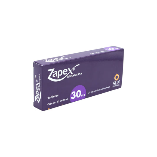 Zapex Mirtazapina 30 mg, 30 tabletas