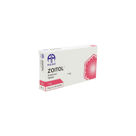 Zoitol Anastrozol de 1 mg, 28 Tabletas