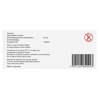 Revolade Eltrombopag 25 mg caja con 28 tabletas