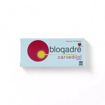 compare product BloqAdre Carvedilol 25mg caja de 14 o 28 tabletas