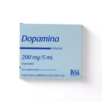 Dopamina de 200 mg / 5 mL Caja C/5