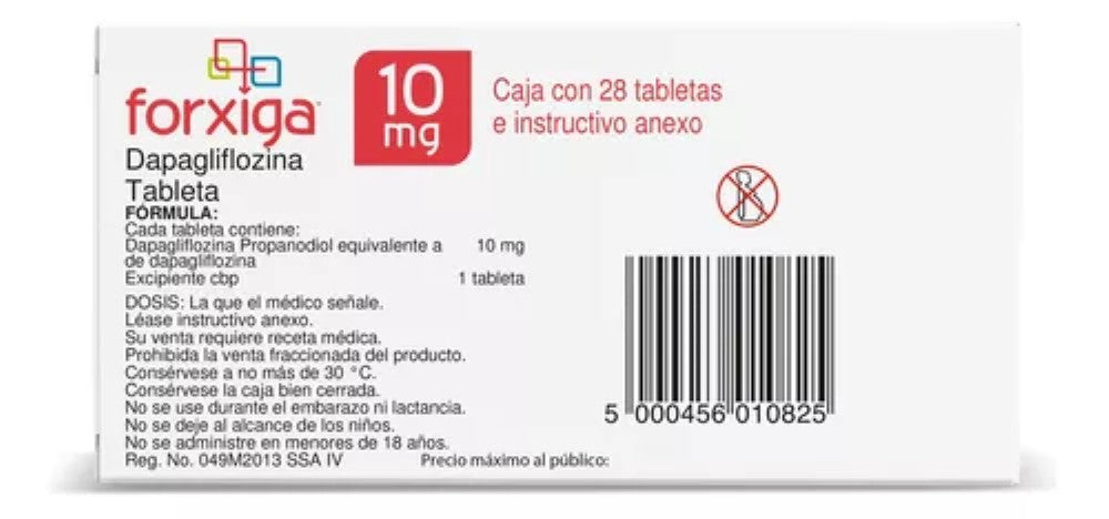 Forxiga Dapagliflozina 10 mg Caja C/28 - Zuca MedLine