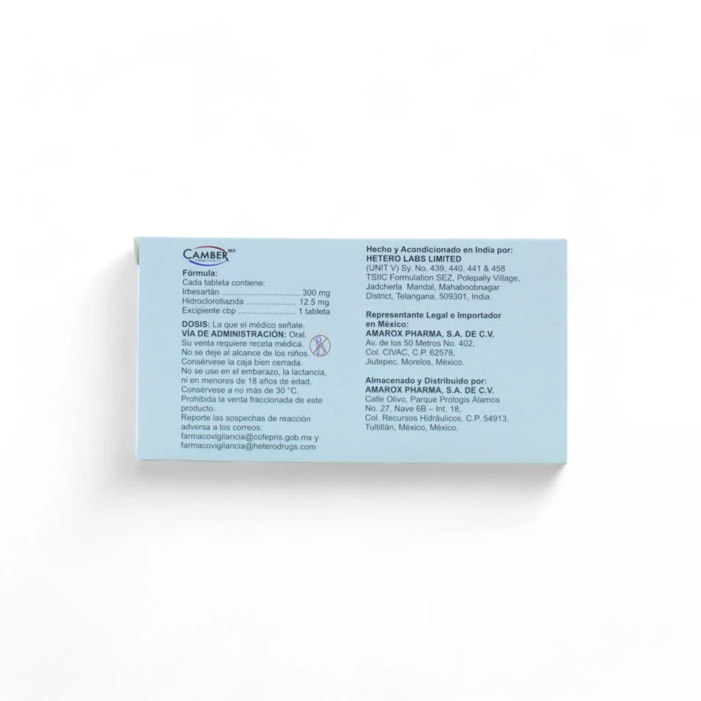Ibersatán/Hidroclorotiazida de 300mg/12.5mg Caja con 28 - Zuca MedLine