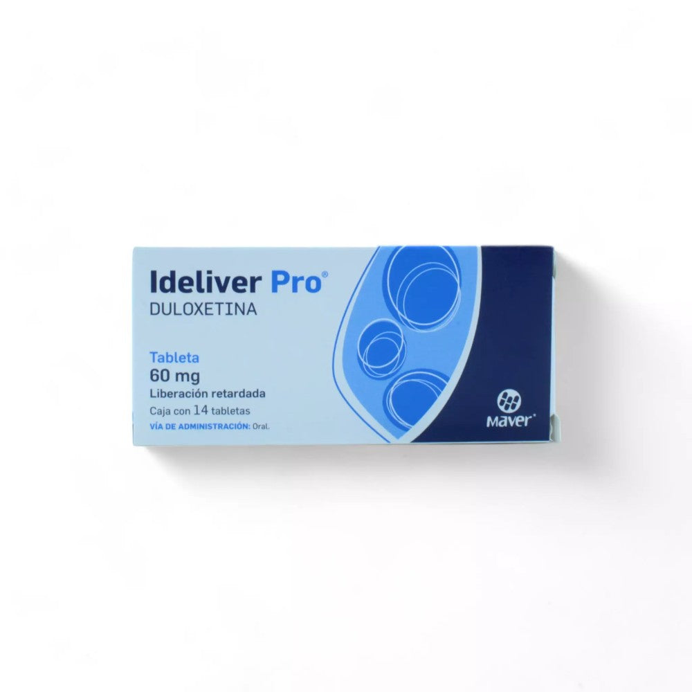 Ideliver Pro Duloxetina de 60 mg Caja C/14 Paquete de 4 - Zuca MedLine