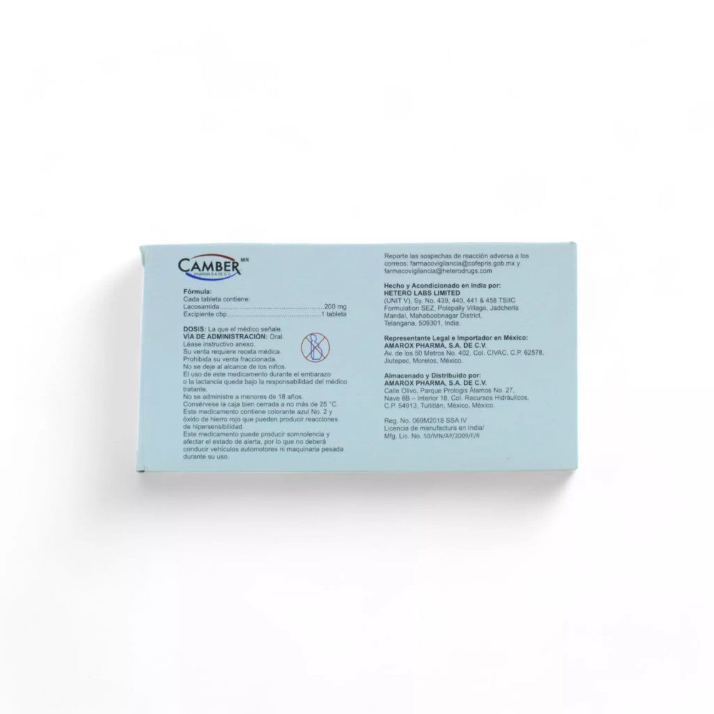 Lacosamida de 200 mg Caja C/28 - Zuca MedLine