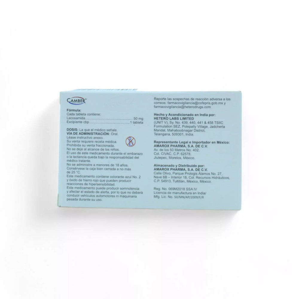 Lacosamida de 50mg Caja C/14 - Zuca MedLine