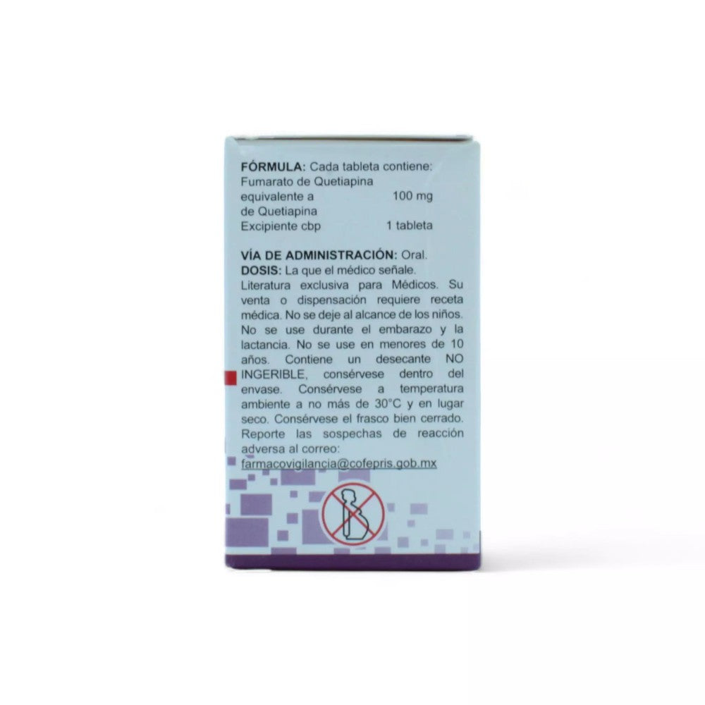 Quetiapina de 100mg Caja C/60 - Zuca MedLine