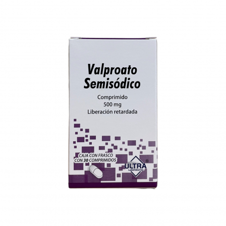 Valproato Semisódico 500 mg Vista frontal